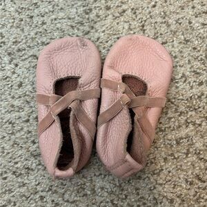 Freshly Picked Blush Ballet Slipper Baby Shoe Size 4 | leather | baby | dainty